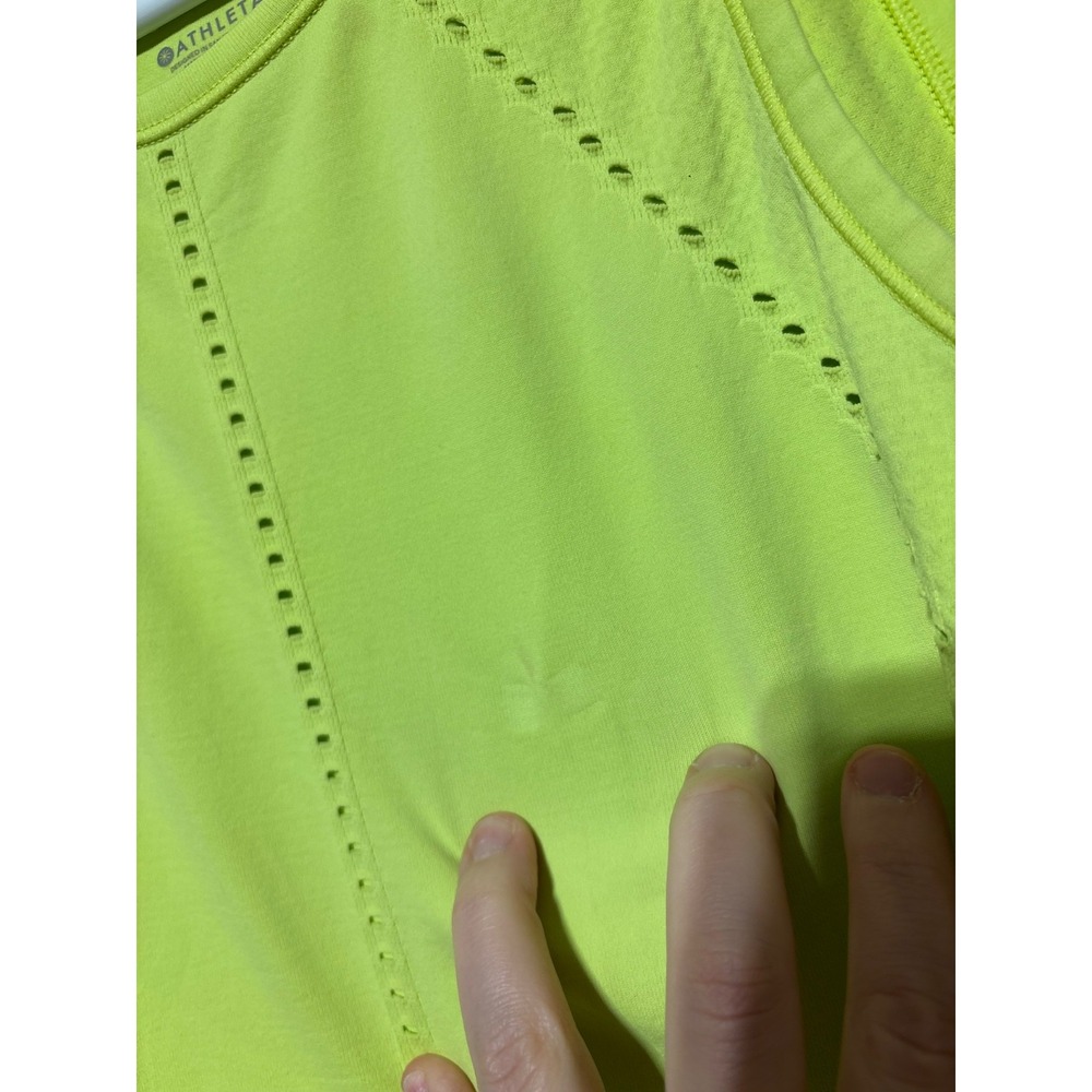 Athleta Womens Size S Bright Green Foothill Split Back Tank Top 79285 - Picture 6 of 6